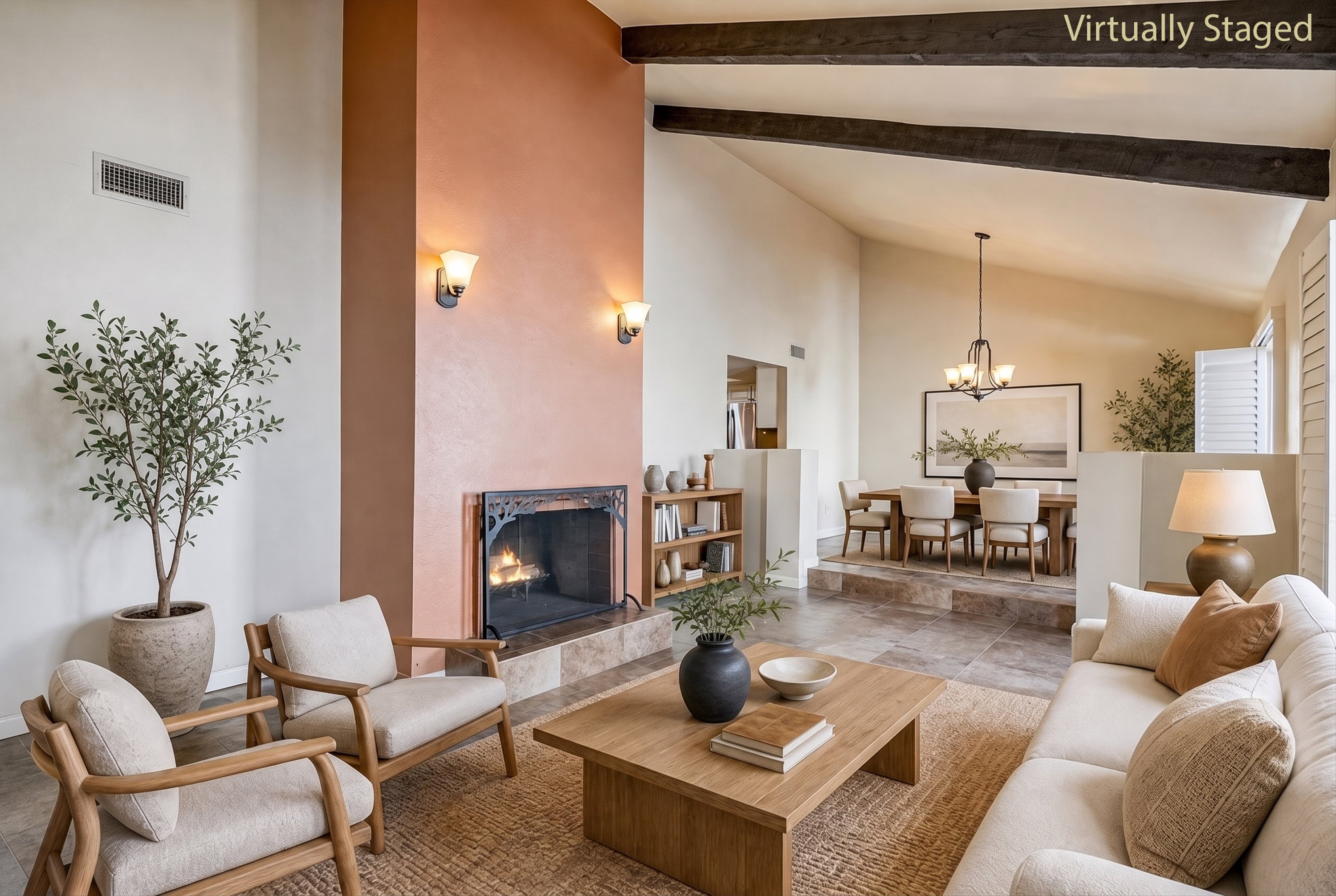 Architectural interior with separate living spaces at 7345 E Cascada Circle
