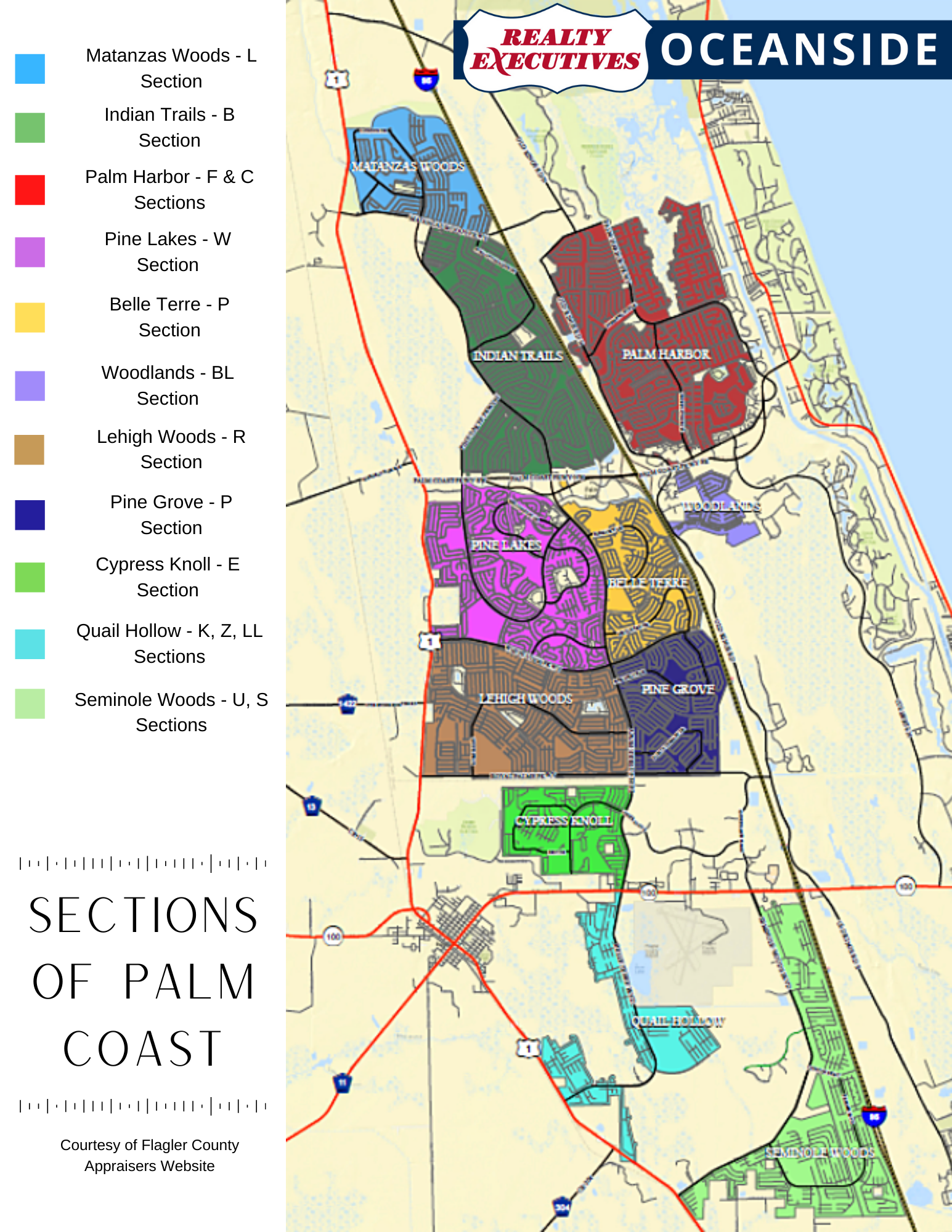 Palm Coast Area Map