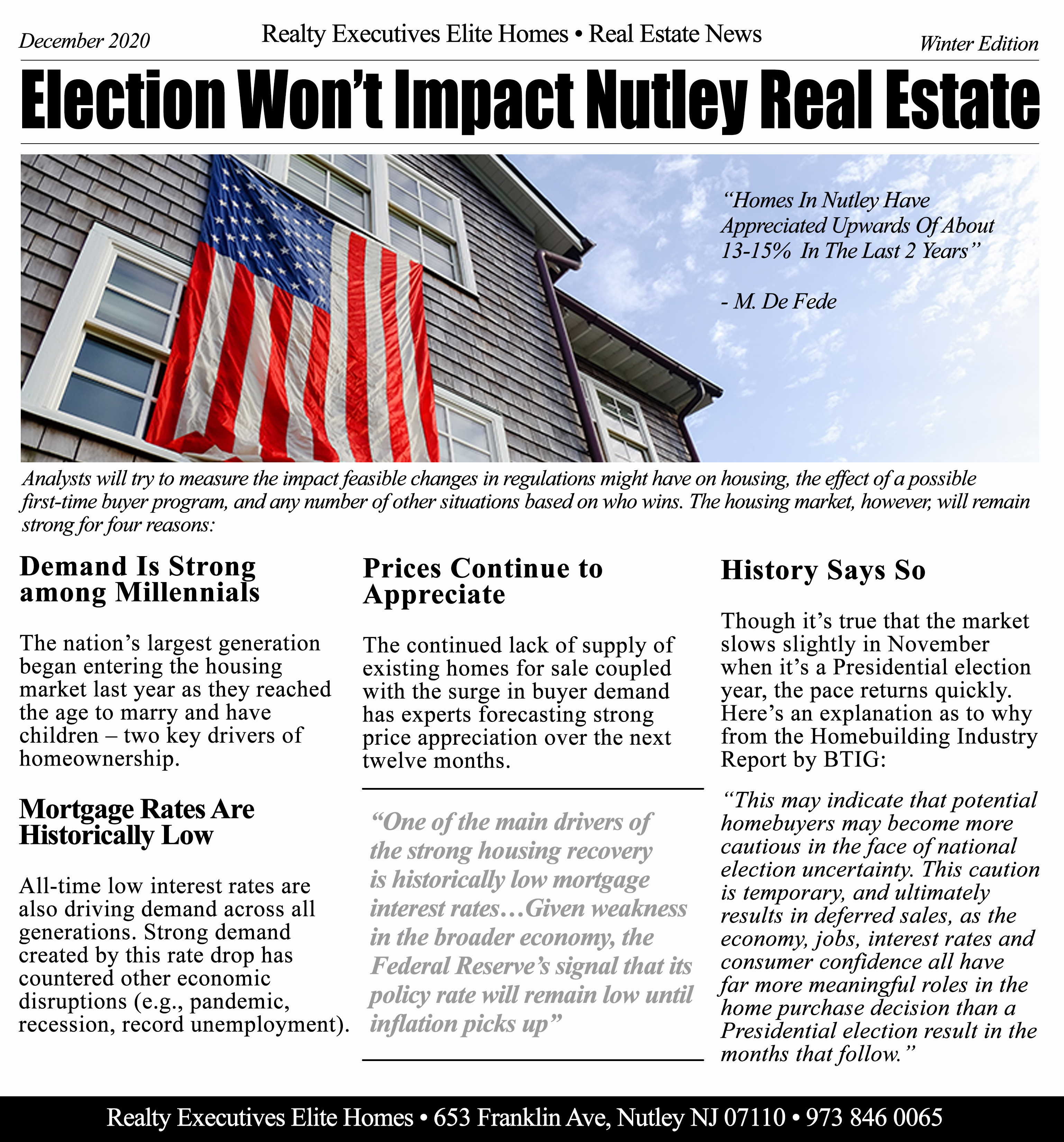 Nutley Real Estate News