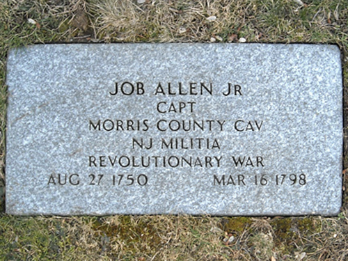 Job Allen tombstone Rockaway Boro NJ