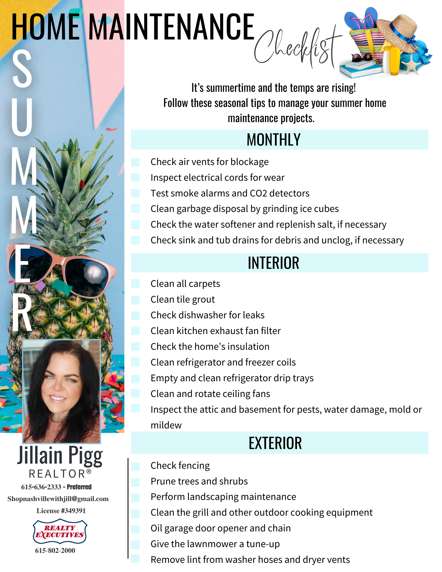 Summer Maintenance Checklist