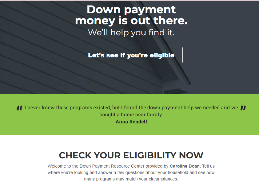 Down payment assist