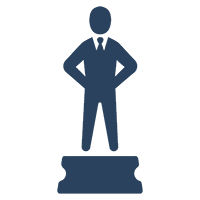 businessman trophy icon