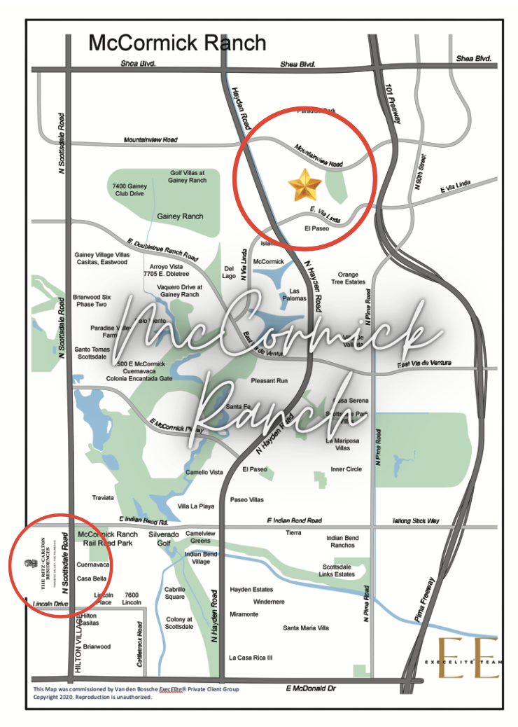 MCCORMICK RANCH Scottsdale Resort Corridor Map