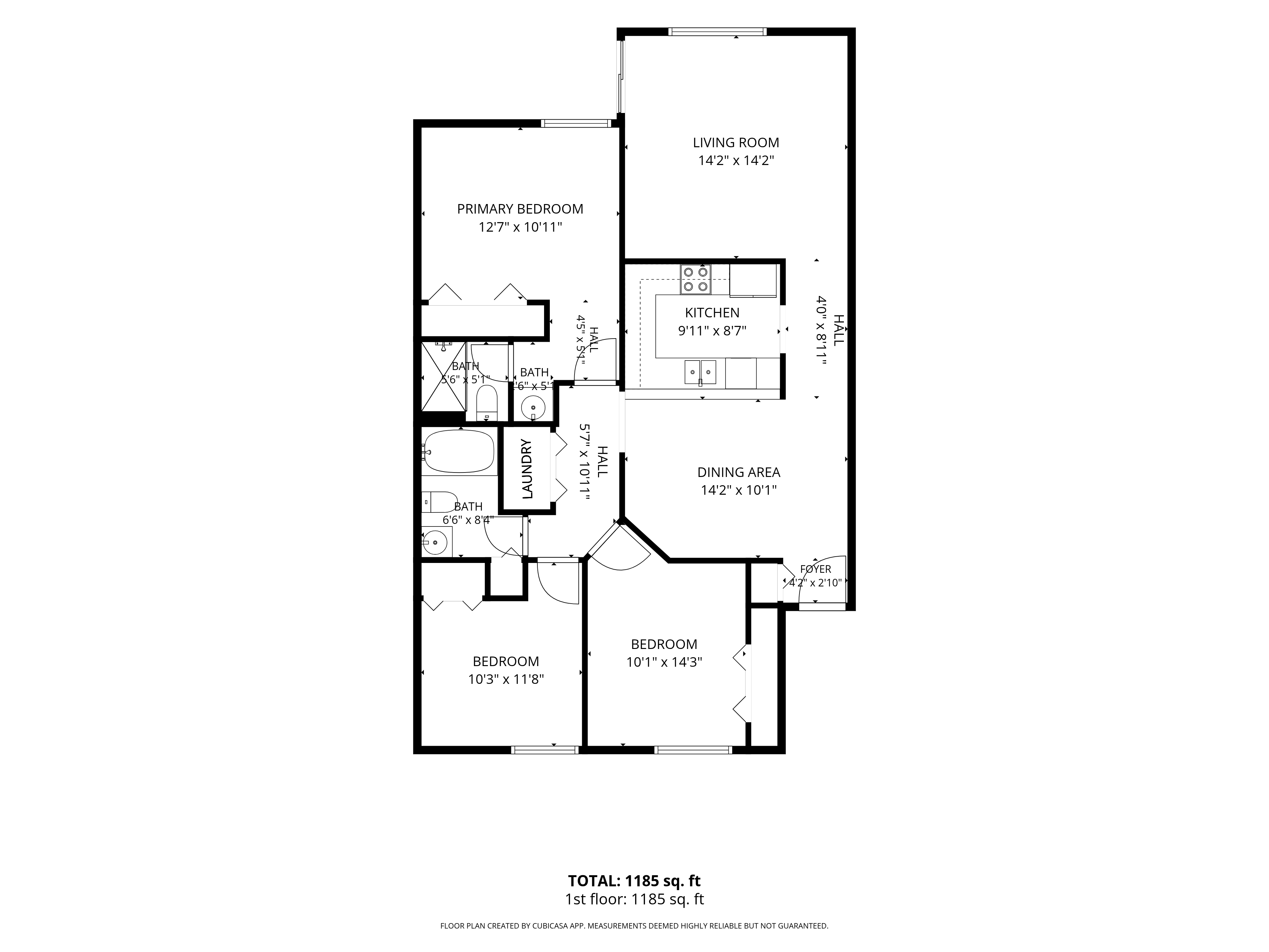 Floor plan provides an at-a-glance view of the home's three-bedroom layout, living spaces, garage and room relationships.